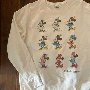 White Disney Minnie Mouse Sweatshirt Size Medium